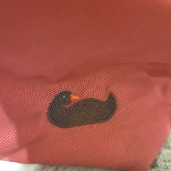 Vintage DOONEY & BOURKE Erica Shoulder Bag Salmon/Pink & Brown Leather Trim - Picture 5 of 11